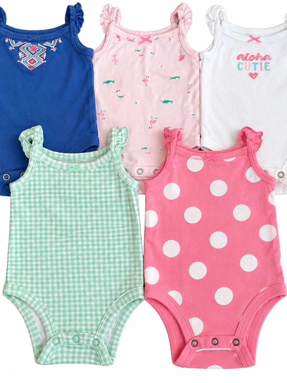 24 Month Sleeveless Onesie Lot 6 Pieces